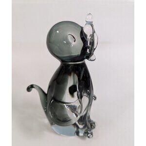Murano Glass Seal Sea Lion Smokey Gray Vintage Figurine Hand Blown